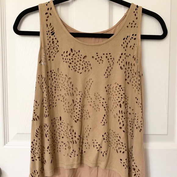 UO hole-punched suede tank - Picture 1 of 3